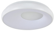 накладной потолочный светильник с плоским круглым корпусом белого цвета