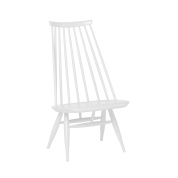 28201102 Mademoiselle artek Кресло с высокими рейчатыми подлокотниками в белом цвете