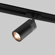 однофазный трековый прожектор с цилиндрическим корпусом черного цвета