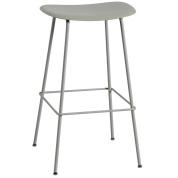 58907 Muuto Fiber барный стул серый с перекладиной