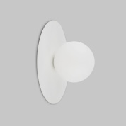 настенное бра с шарообразным стеклянным плафоном на овальном основании