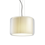 подвесной светильник с двойным текстильным абажуром