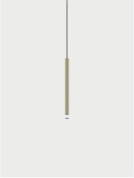 подвесной светильник с тонким вытянутым корпусом цвета шампань