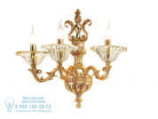Charlotte Французский золотой настенный светильник со стеклом Possoni Illuminazione 4795/A3