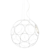 подвесной светильник с золотистым куполом и белым рассеивателем