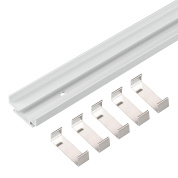 алюминиевый профиль для светодиодной ленты с монтажными клипсами