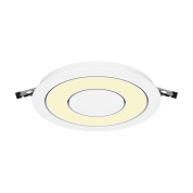 встраиваемый потолочный светильник белого цвета с декоративным кольцом