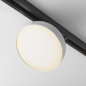 однофазный трековый прожектор чёрного цвета с круглым корпусом и матовым рассеивателем серии Unity