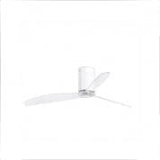 32038 MINI TUBE FAN Shiny white/transparent ceiling fan with DC motor люстра с вентилятором Faro barcelona
