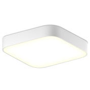 накладной потолочный светодиодный светильник с плоским квадратным корпусом и матовым рассеивателем