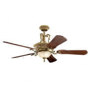 60" Kimberley Fan LED Burnished Antique Brass люстра-вентилятор 300208BAB Kichler