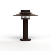 садовый светильник на короткой стойке с купольным отражателем