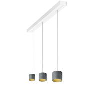 подвесной светильник с двойными серыми плафонами