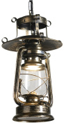 подвесной светильник в виде винтажного фонаря с металлическими деталями