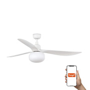 люстра с вентилятором с подсветкой белая, управление с пульта