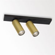 потолочный двухплафонный светильник линейной формы