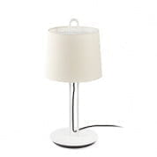 24034-05 MONTREAL WHITE TABLE LAMP BEIGE LAMPSHADE настольная лампа Faro barcelona