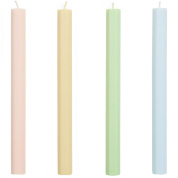 набор из четырех свечей шестигранной формы в свежих оттенках