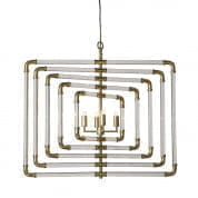 Spiral Acrylic Stream 5 Layer Brass by Nellcote потолочная лампа Sonder Living 1007256