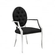 109022 Dining Chair Tayler panama black стул Eichholtz