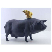 56907 Flyin Pig черная 21cm Kare design статуэтка