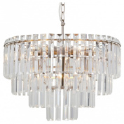 подвесная люстра с цилиндрическими хрустальными элементами