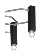 Metal Lux Raster PL 9L потолочный светильник с девятью лампами чёрный; матовый никель 266.399.03