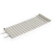 удлинённая стёганая подушка для сиденья кресла в небесно-сером цвете