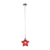 Подвесной светильник Star Maytoni хром-красный MOD246-PL-01-R