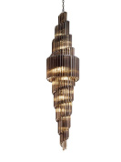 подвесная люстра с многоуровневой металлической композицией