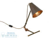 COMORO TABLE LAMP Светодиодная настольная лампа ручной работы из латуни с прямым непрямым светом в современном стиле Mullan Lighting MLTL037ANTBRS