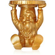 табурет с фигурной основой золотого оттенка