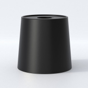 тканевый абажур матовый чёрный