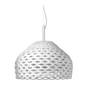 подвесной светильник с перфорированным купольным плафоном серого оттенка