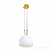 Kolarz Luna 2392.31+1L.3.Li.WA подвесной светильник золото 24 карата ø40cm мин. высота 60cm макс. высота 200cm 1+1 лампа e27+gu10