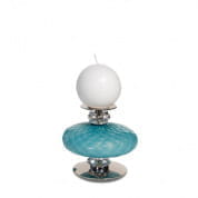 Diva audrey small candle holder - aquamarine & gold подсвечник, Villari
