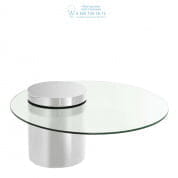 111432 Coffee Table Equilibre polished stainless steel Eichholtz