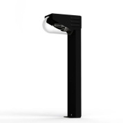 уличный фонарный столб с асимметричным плафоном в чёрном корпусе