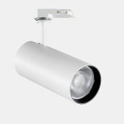 трефазный спот белого цвета цилиндрической формы для трёхфазного шинопровода