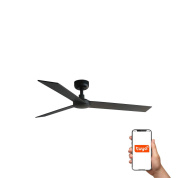 потолочный вентилятор без подсветки, три лопасти, управление с пульта