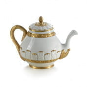 Queen elizabeth white & gold large teapot чайник, Villari