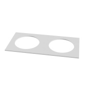 установочная рамка белого цвета для двойного встраиваемого светильника