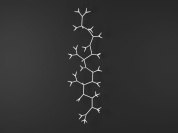 настенное бра с вертикальной разветвленной геометрической конструкцией и направленным светом