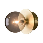 694156 Globen Lighting Art Deco Настенный/потолочный светильник, дымчатый/латунь