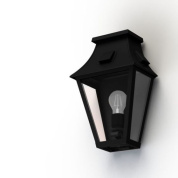 настенный светильник чёрного цвета с прямоугольным корпусом