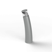 садовый боллард с наклонным корпусом серого цвета