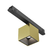 магнитный трековый кубический светильник черного цвета с золотистым внутренним покрытием EXILITY 23mm