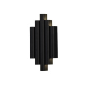 настенный светильник с вертикальными ламелями, чёрный корпус