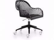 Guapa Офисное кресло из дубленой кожи с основанием из 5 спиц и колесиками Midj PID314659