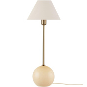 настольная лампа с конусным абажуром кремового цвета